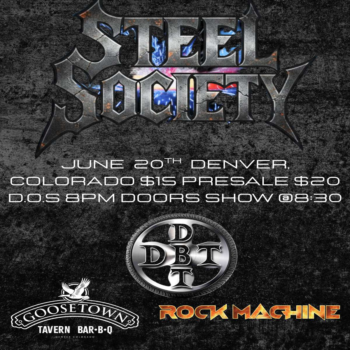 Steel Society w/ Driven by Turmoil + Rock Machine