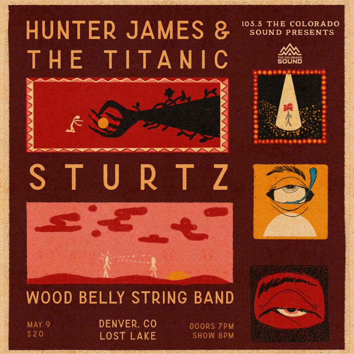 Hunter James & The Titanic w/ Sturtz + Wood Belly String Band