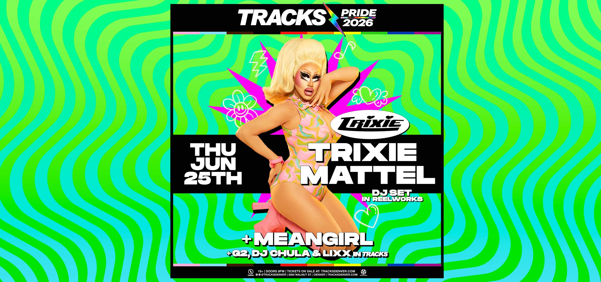 PRIDE 2026 – THU 18+ – TRIXIE MATTEL SOLID PINK DISCO DJ SET
