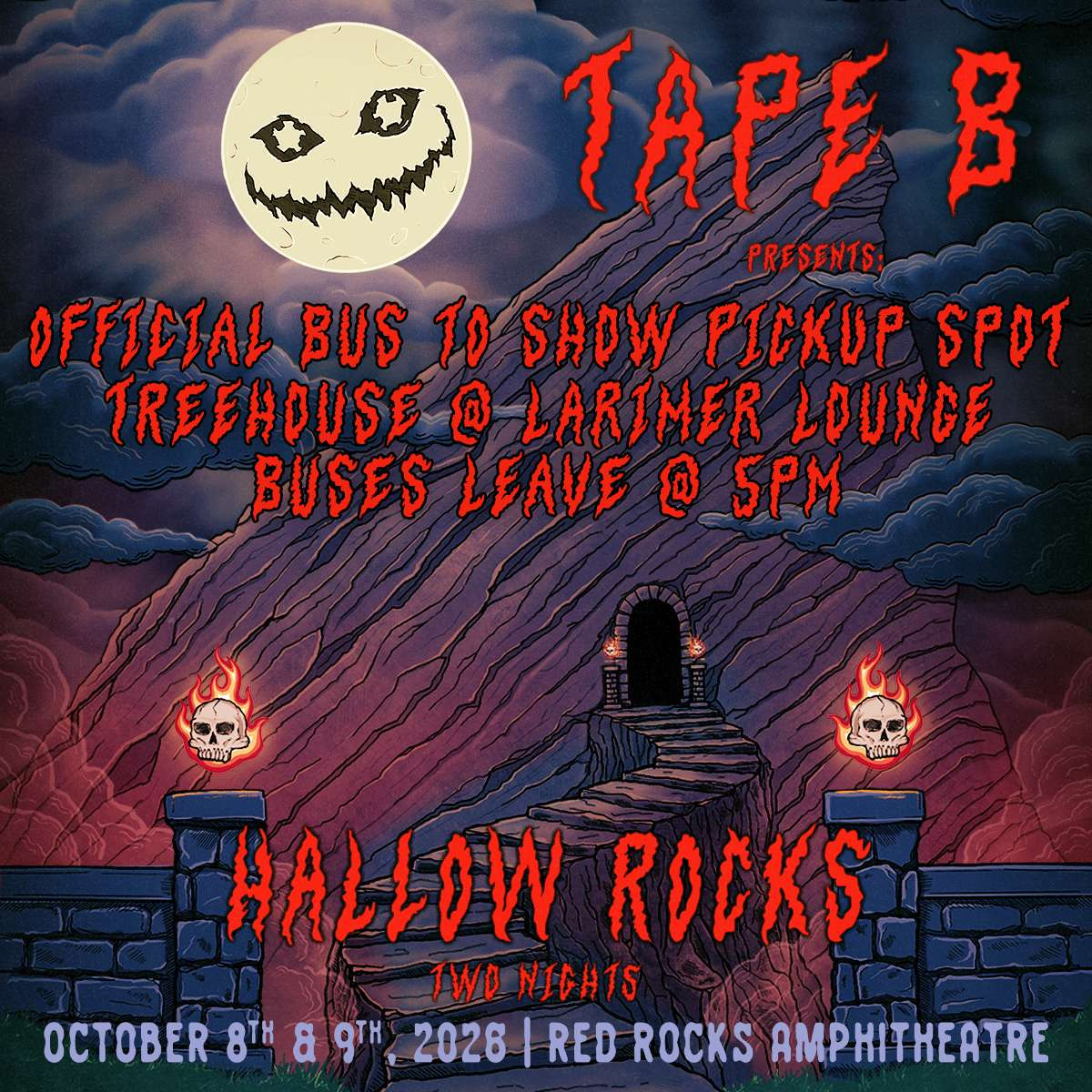Tape B Bus To Show Pickup Spot (FREE EVENT)