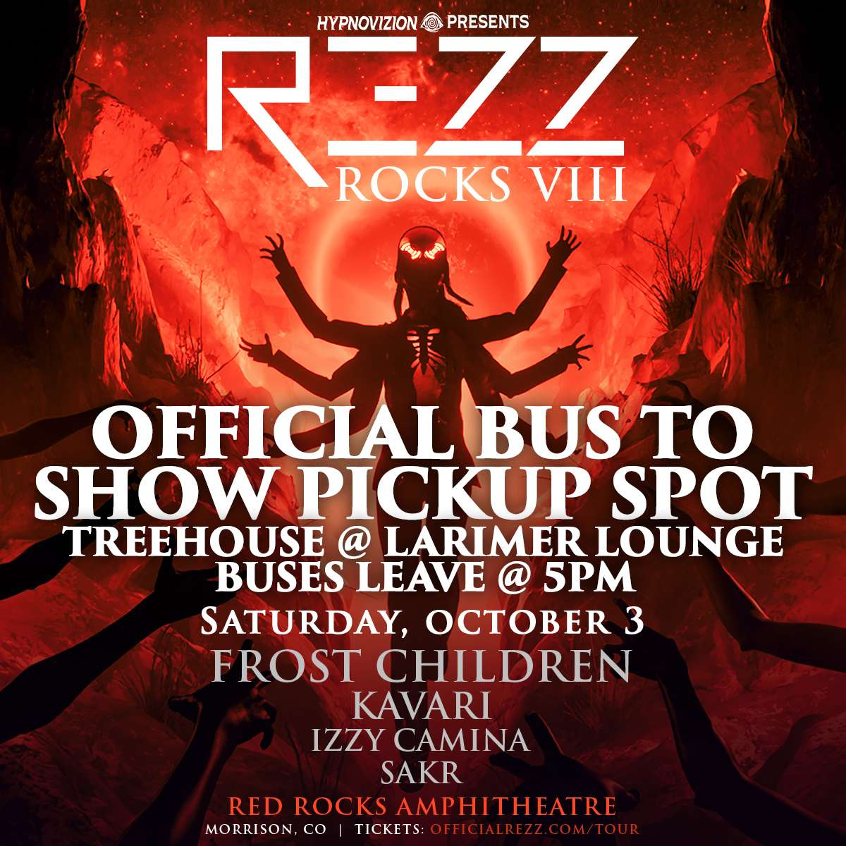 Rezz Pre Party & Bus To Show Pickup Spot (FREE EVENT)