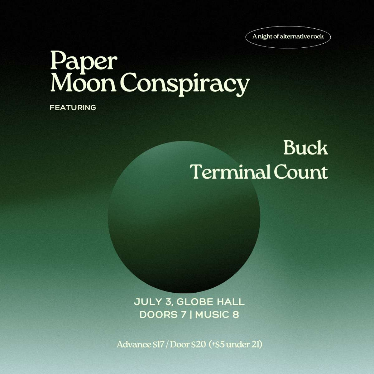 Paper Moon Conspiracy w/ Terminal Count + Buck
