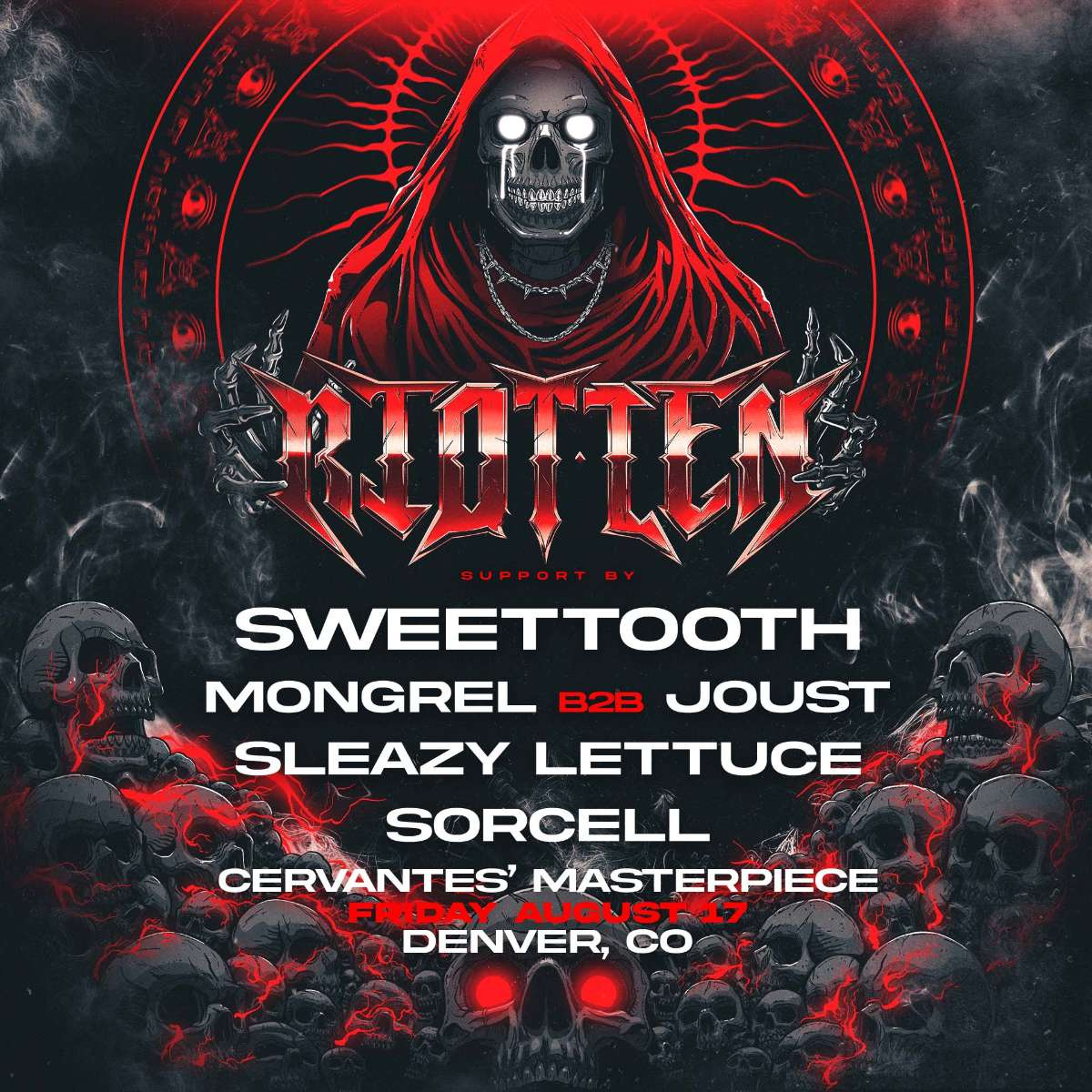 Riot Ten w/ SweetTooth, Mongrel b2b Joust, Sorcell, Sleazy Lettuce