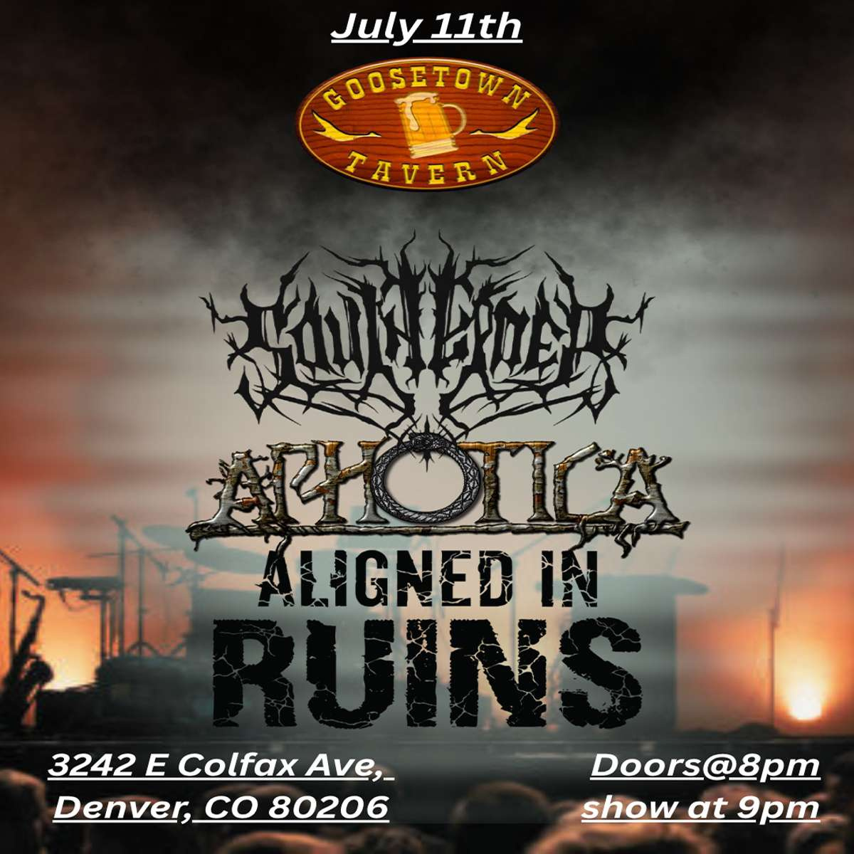 Black Dagger presents Soulherder w/ Aphotica + Aligned In Ruins