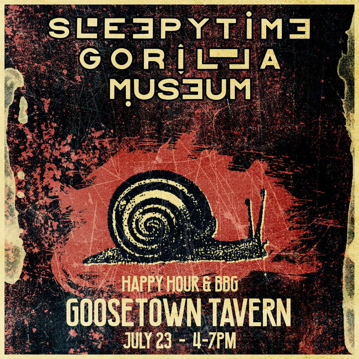 Sleepytime Gorilla Museum Happy Hour & BBQ (4-7PM)