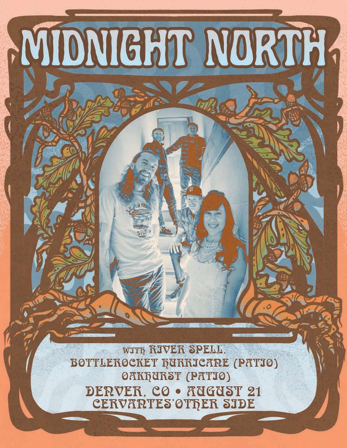 Midnight North w/ River Spell, Bottlerocket Hurricane, Oakhurst (Pop Up Patio Set)