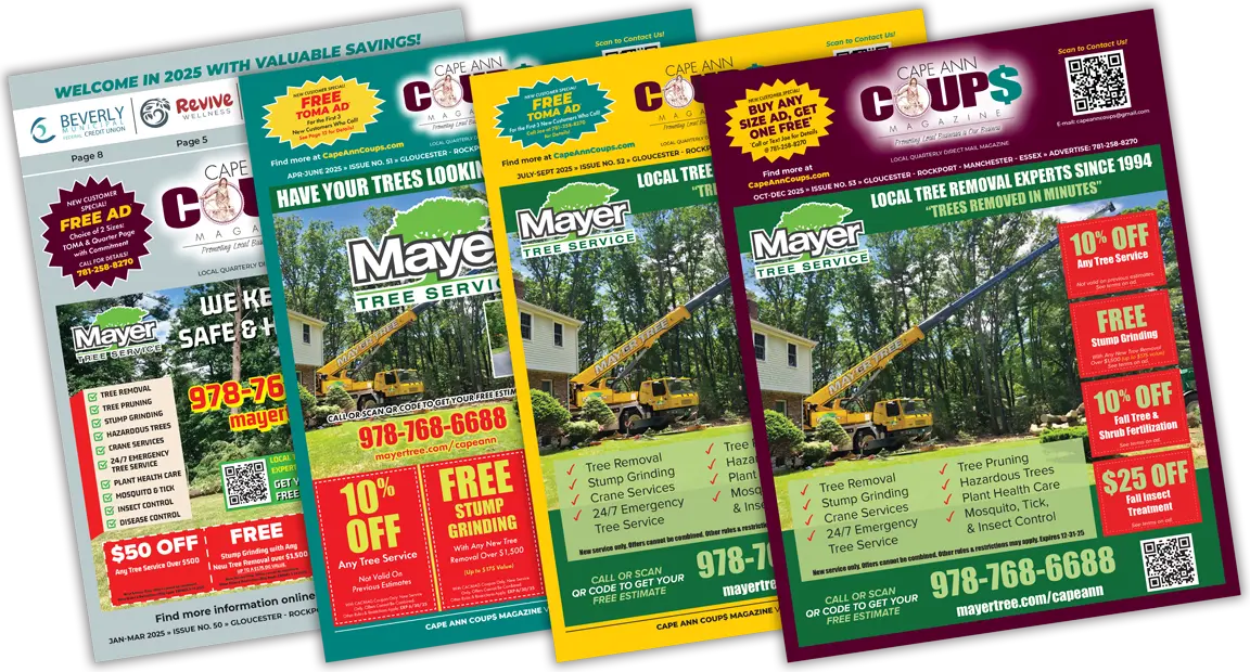  Cape Ann Coups Magazine covers fanned-out
