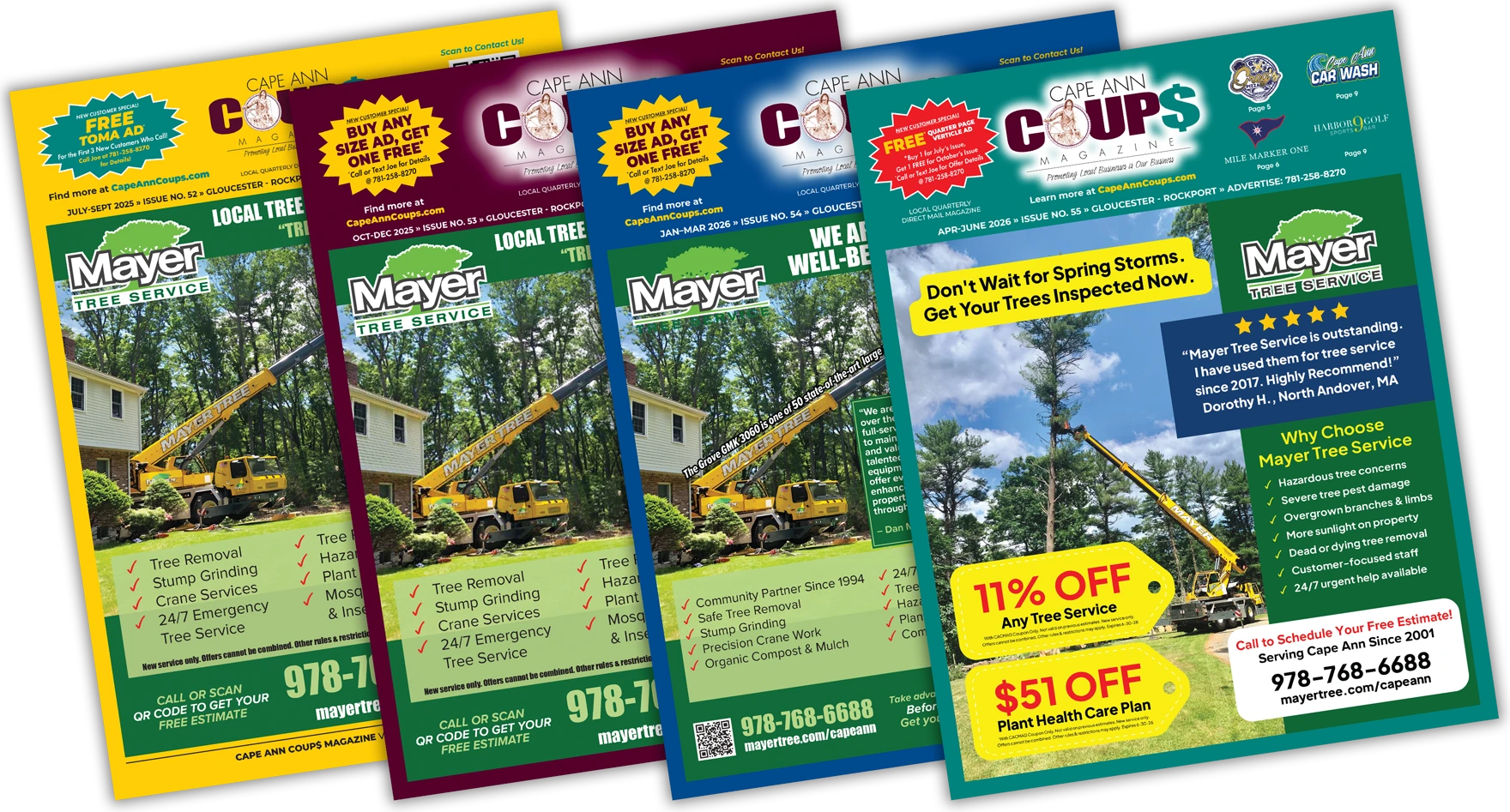  Cape Ann Coups Magazine covers fanned-out