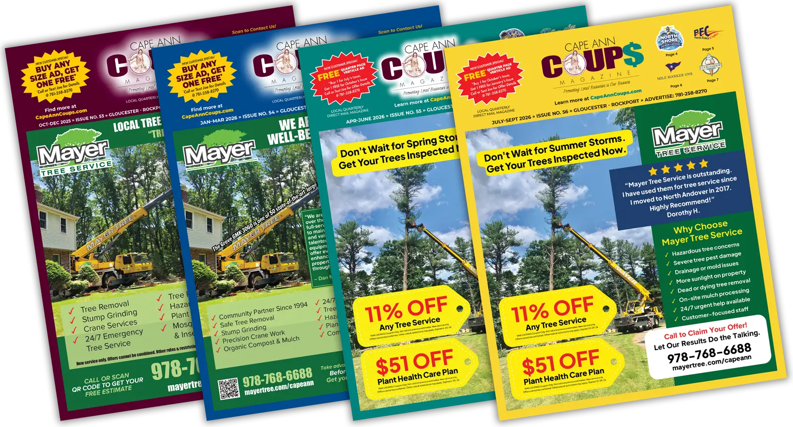 Cape Ann Coups Magazine covers fanned-out
