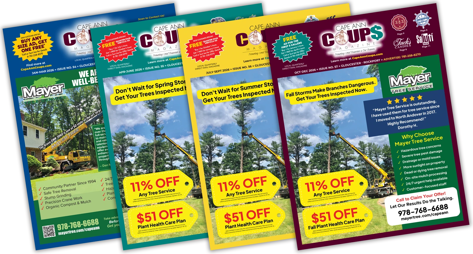  Cape Ann Coups Magazine covers fanned-out