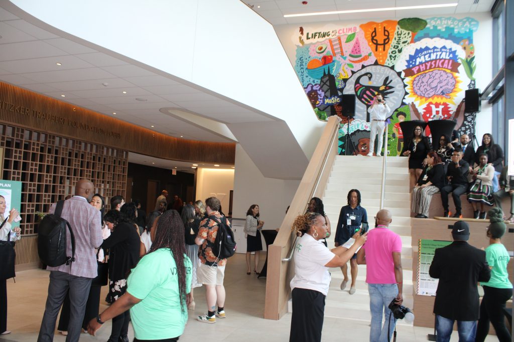 The Sankofa Village Wellness Center, 4305 W. Madison St., opened Thursday as the flagship component of the Sankofa Wellness Village along the Madison and Pulaski corridor, a larger development that won the 2023 Chicago Prize from the Pritzker Traubert Foundation.