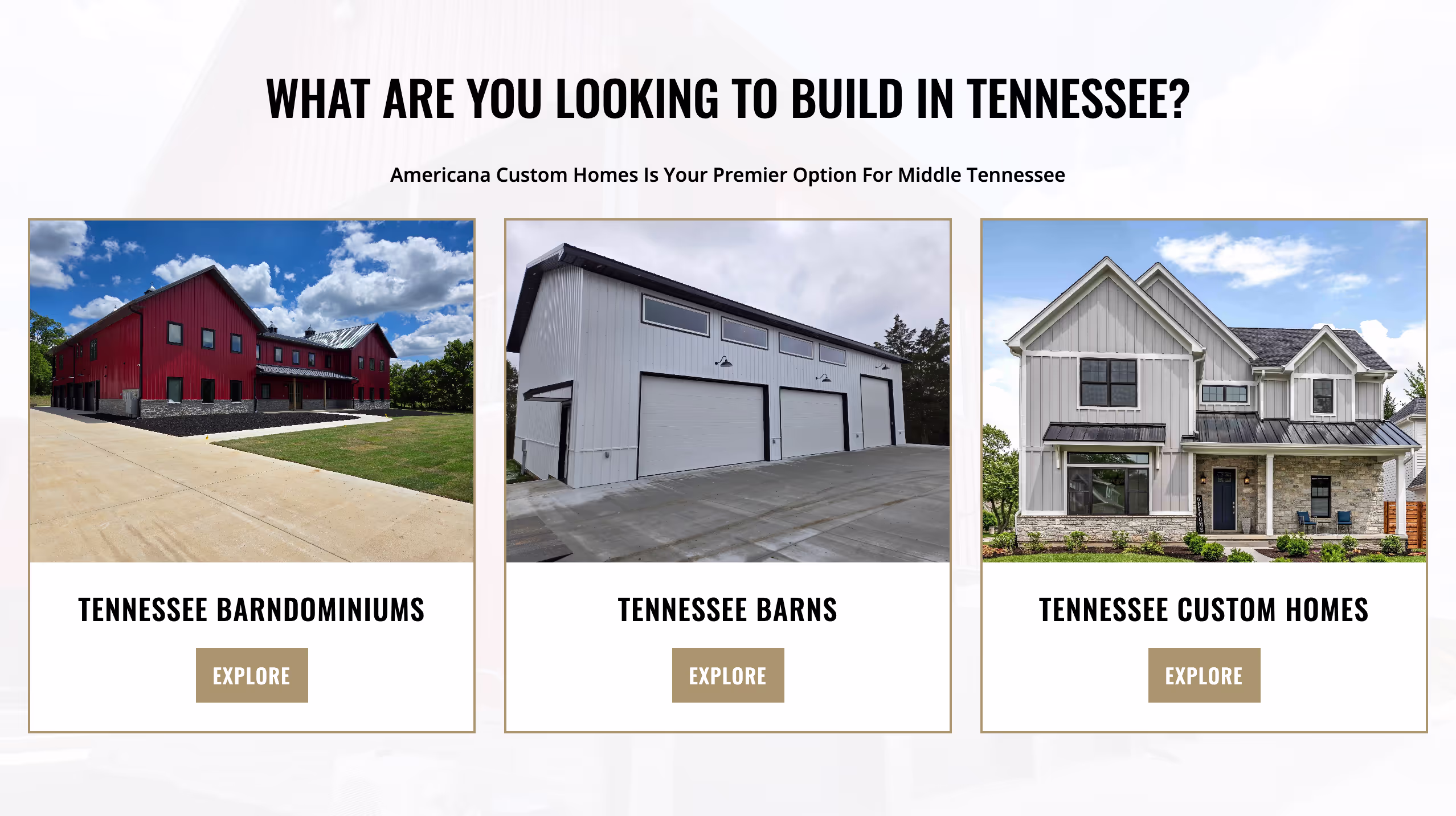 Americana Custom Homes, Barns & Barndominiums - Arrington, TN