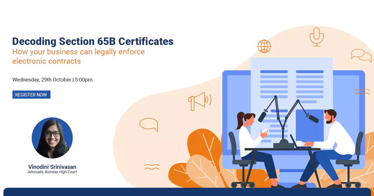 [Webinar Alert] Section 65B - What an Indian Business needs to know
