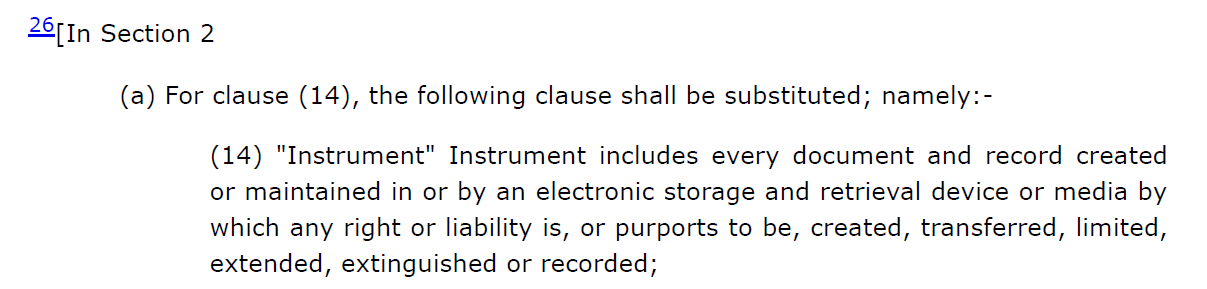 Is Digital Stamping legal in India? - Section 2(14) of the Indian Stamp Act, 1899, as amended for the state of Uttarakhand