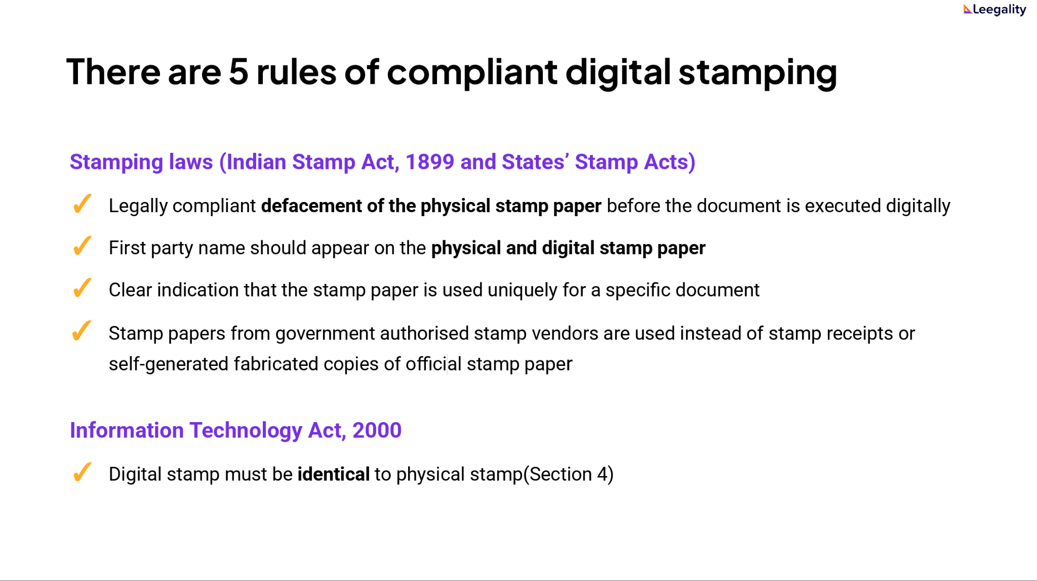 5 rules of compliant digital stamping in India