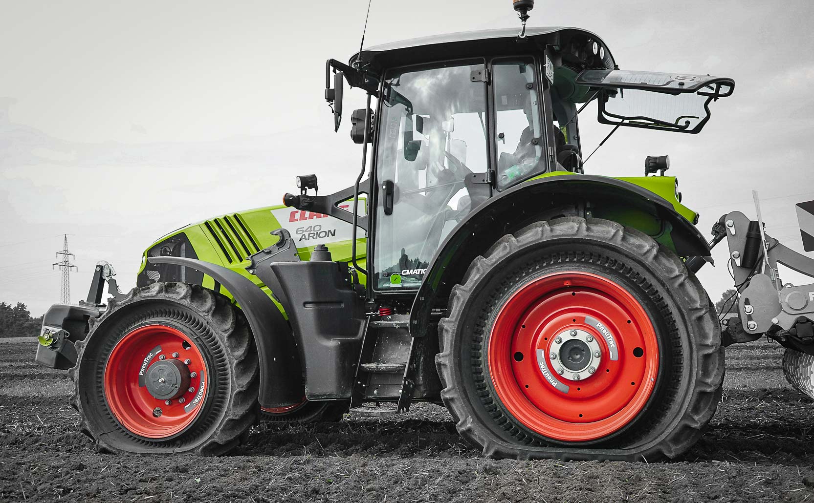 tractor with the Mitas PneuTrac tire