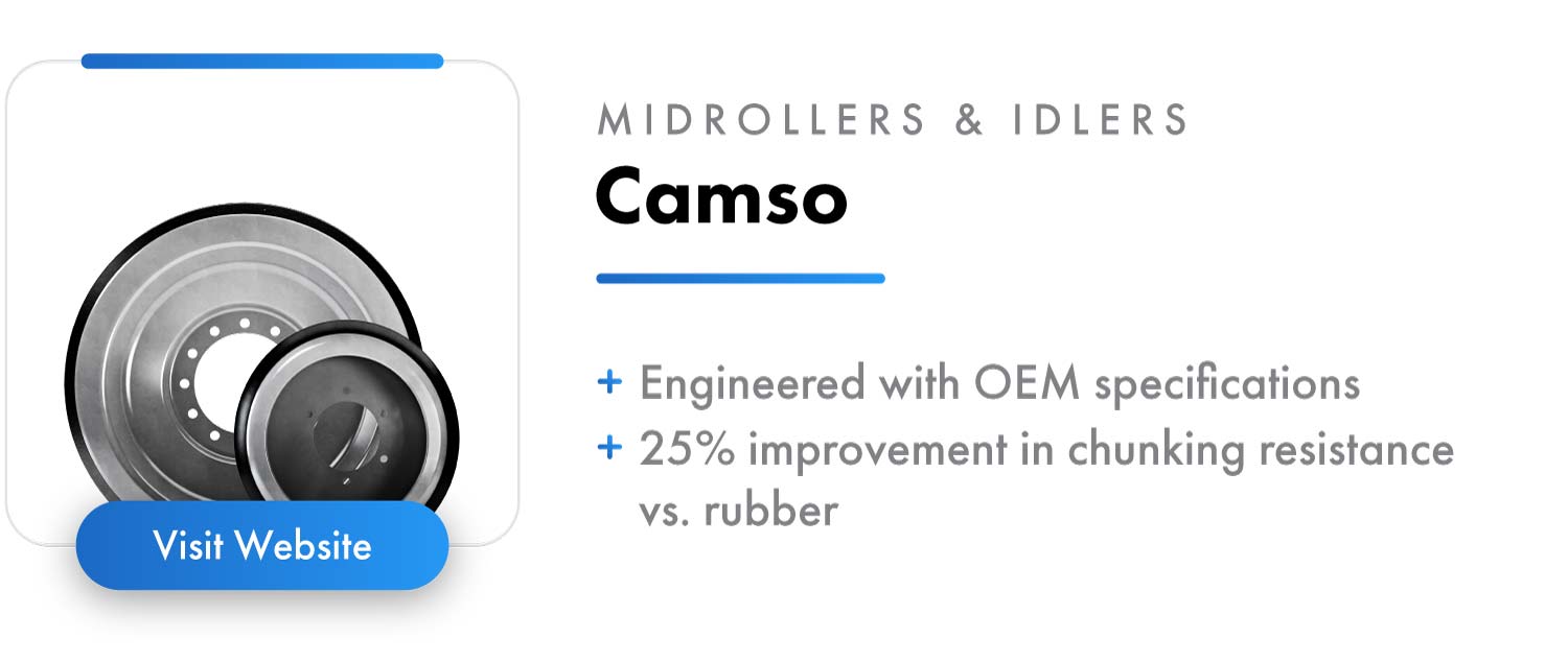 Poly midrollers and idlers by Camso.