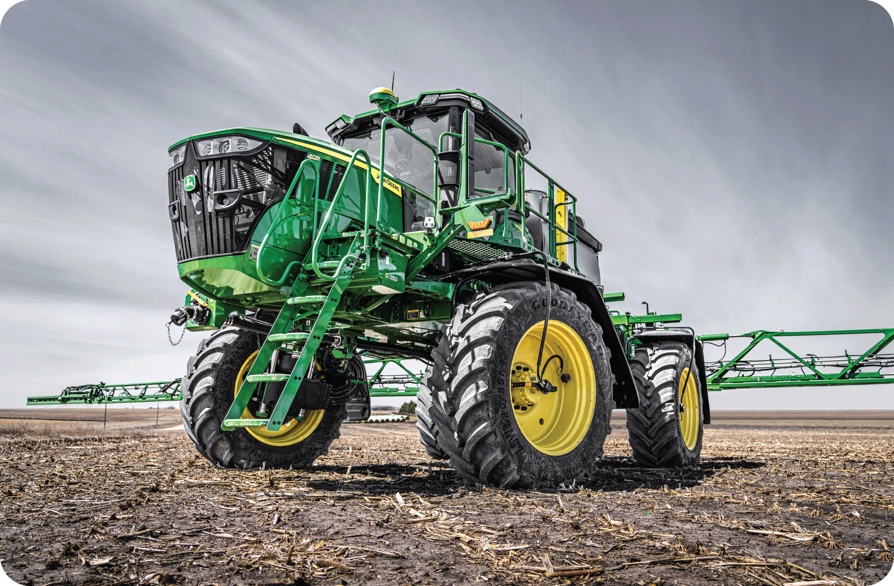 John Deere Sprayer with Goodyear Optitorue