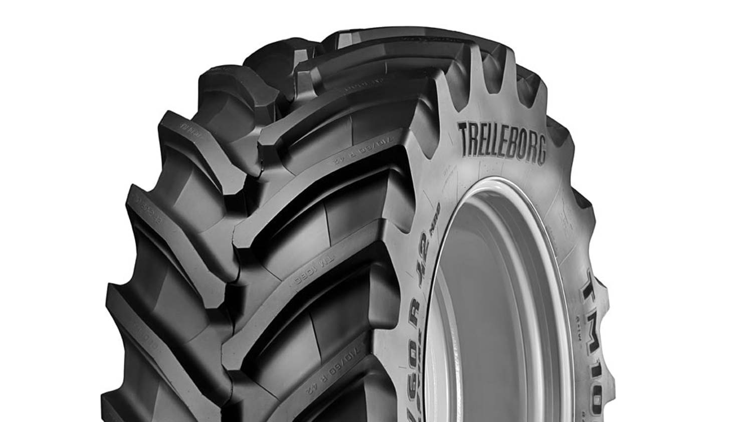 The Trelleborg TM1060 utilizes "tread wings" to create a wider footprint and deliver more traction than its budget competitors.
