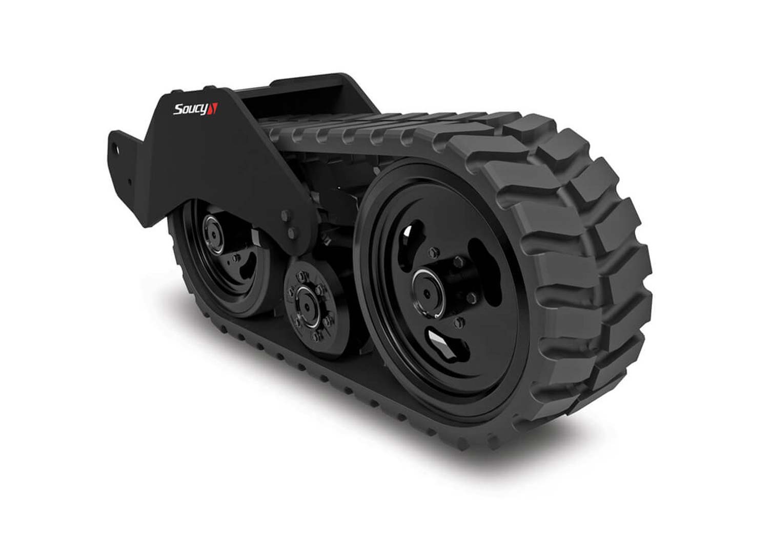 The Soucy S-Tech 012P aftermarket track system for planters can deliver higher yields thanks to lower compaction than some standard tire setups.