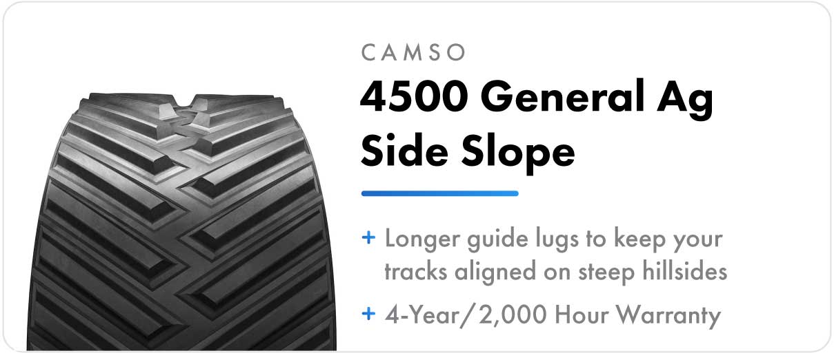 Camso 2500 General Ag Side Slope track for John Deere 8RT series tractors
