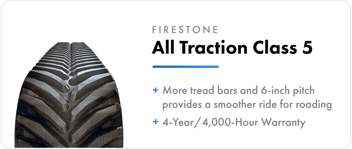 Firestone All Traction Class 5 track for John Deere 8RT tractors