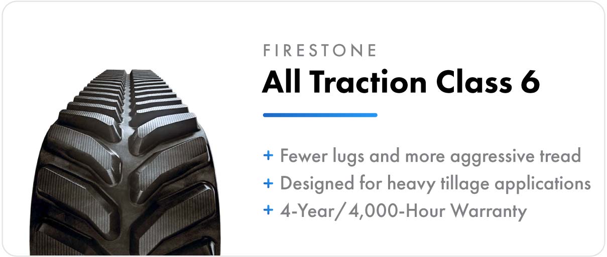 Firestone All Traction Class 6 track for John Deere 8RT tractors