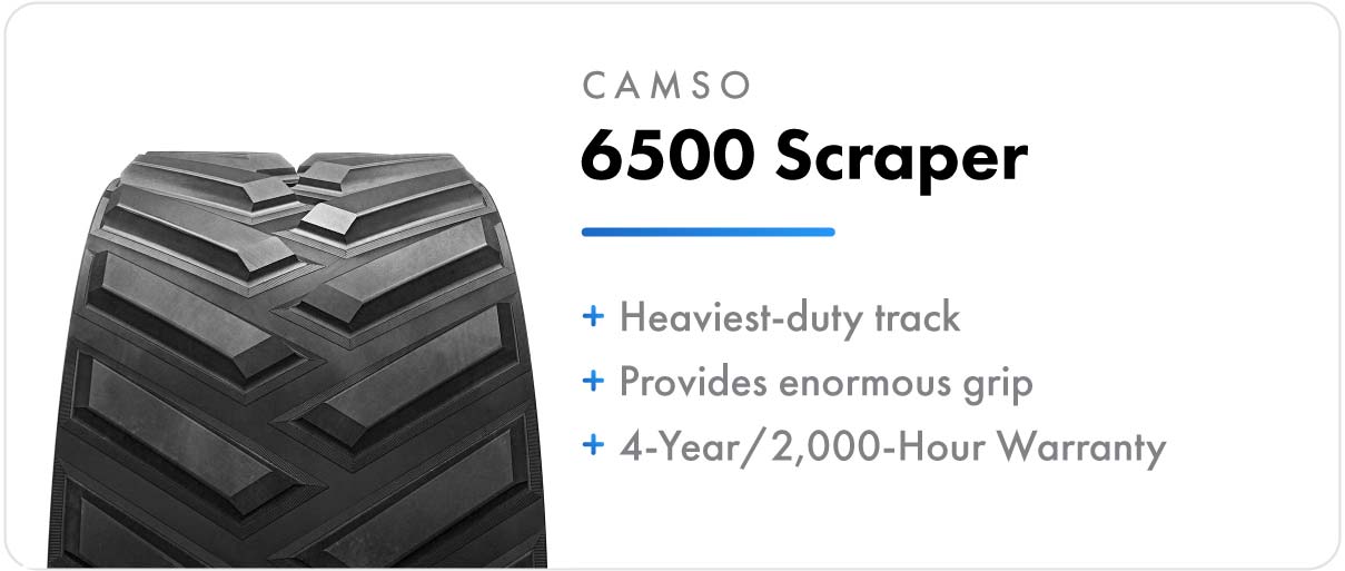 Camso 6500 Scraper for Challenger MT800 track series tractors.