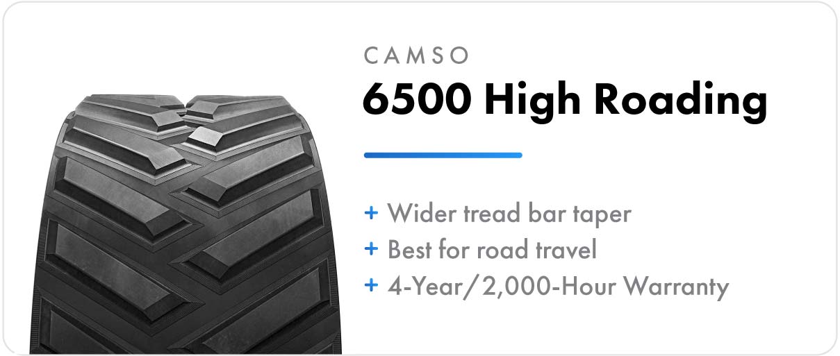 Camso 6500 high roading for Challenger MT700 track series tractors.