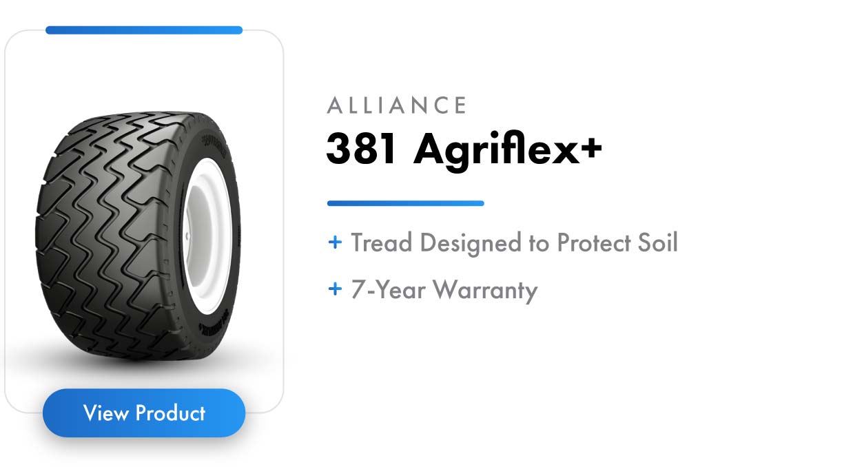 Alliance 381 Agriflex+ tires