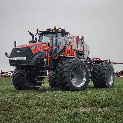 Case IH Patriot Trident sprayer with custom wheels and 1100 LSW tires
