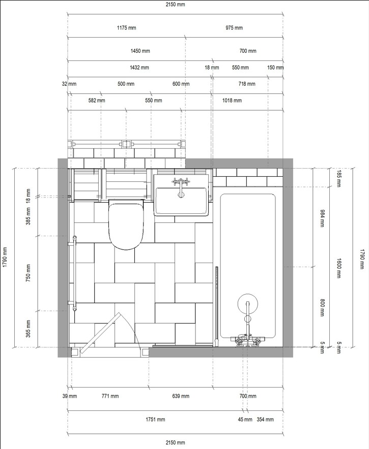 Bathroom architects plan