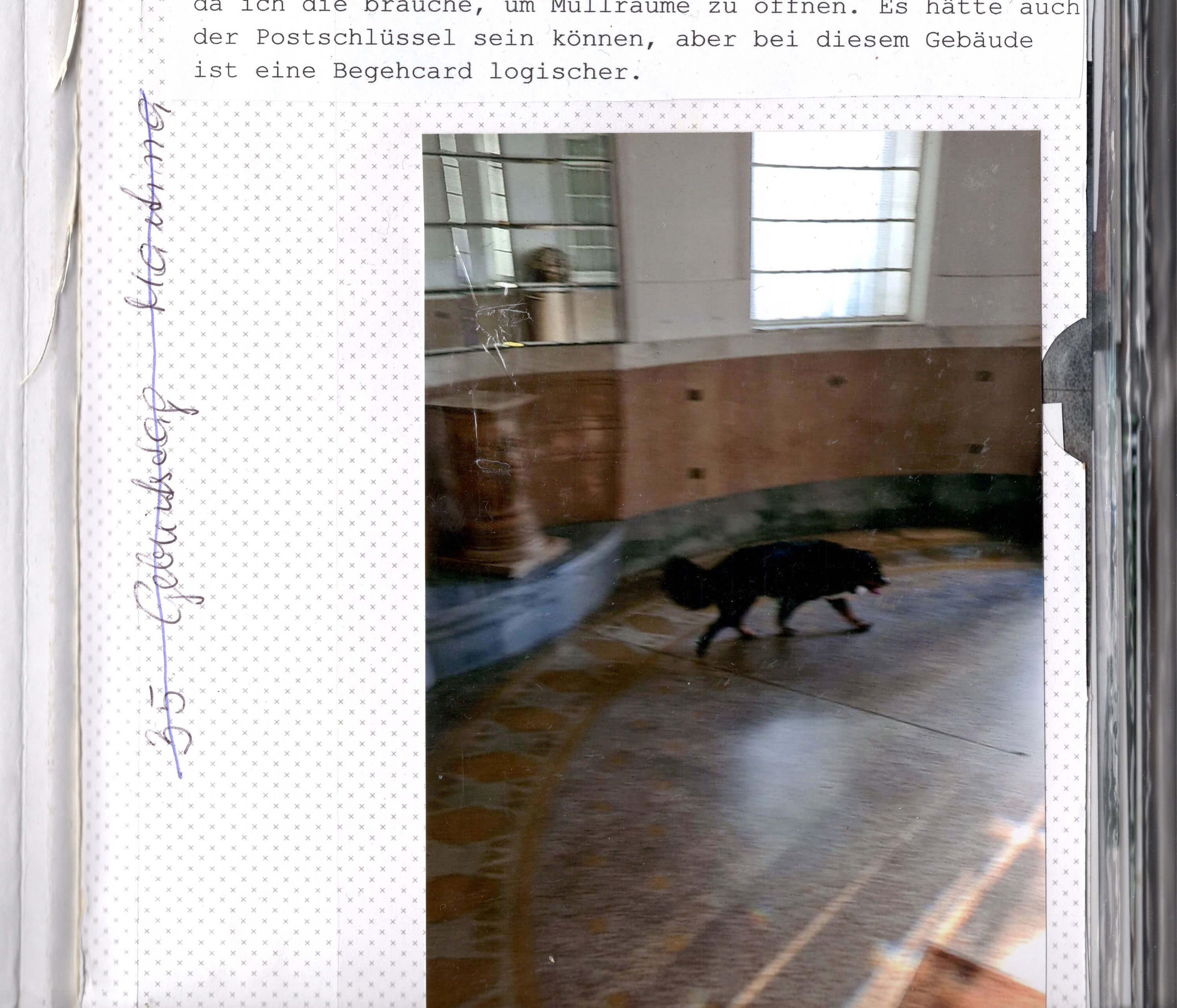 Travel report from/across private property