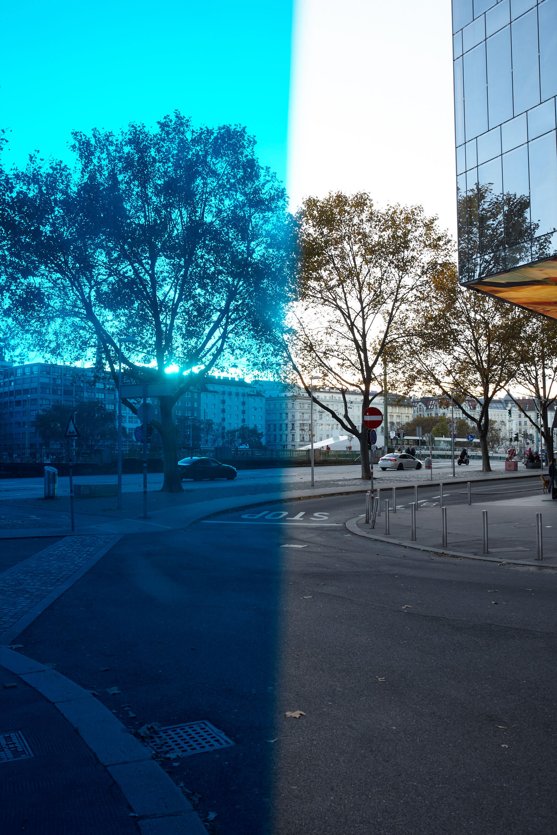 Looking in the direction of the third district in Vienna toward the Palais des Beaux Arts Wien