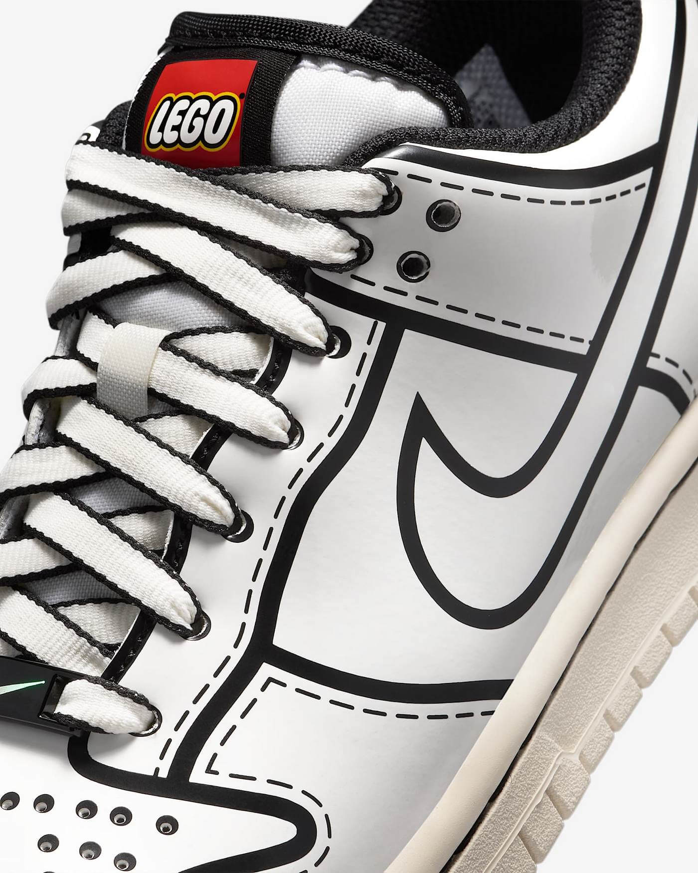 Nike x LEGO Dunk Low - Sail/Sail/Black/Rush Red - IF2117-100