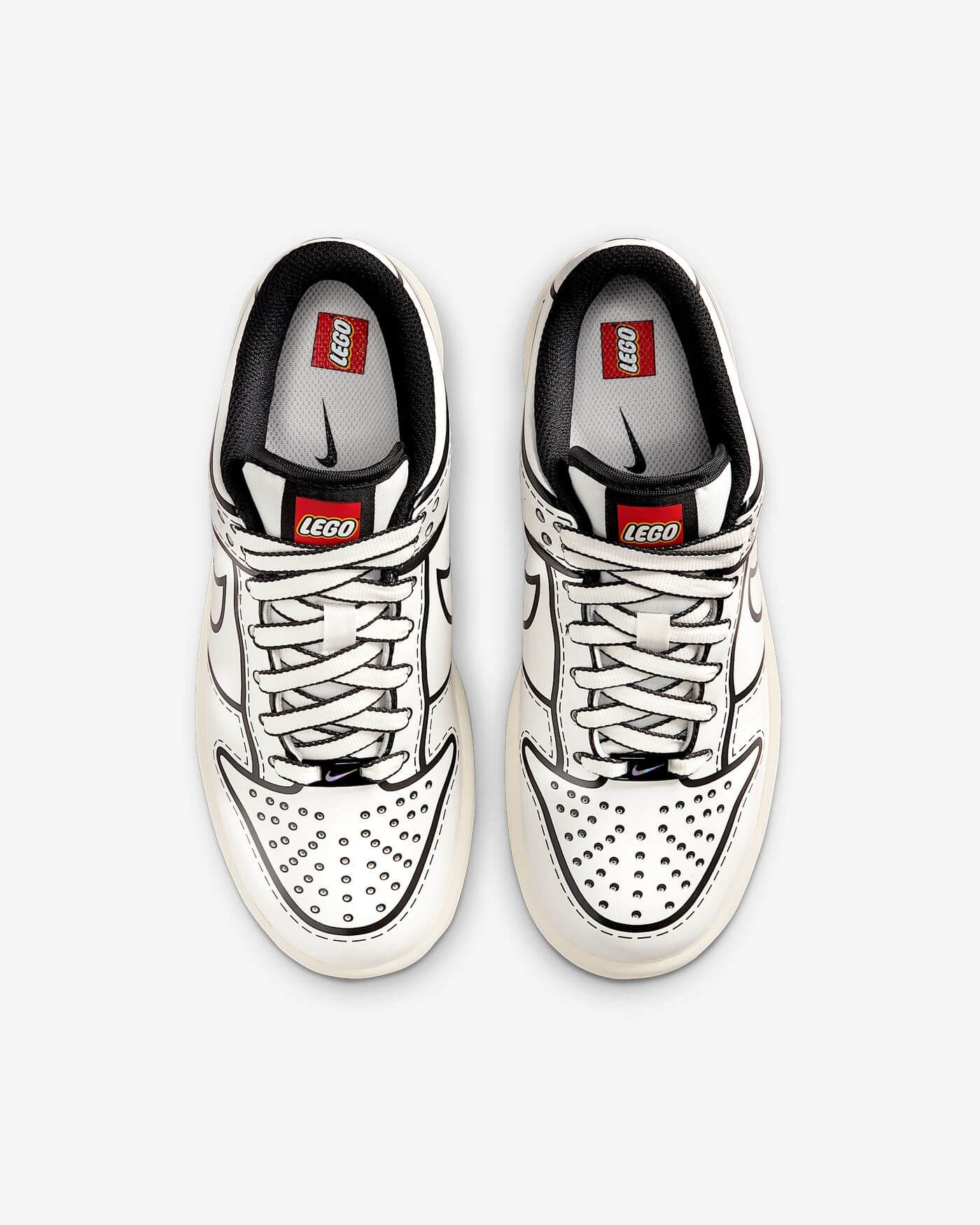 Nike x LEGO Dunk Low - Sail/Sail/Black/Rush Red - IF2117-100