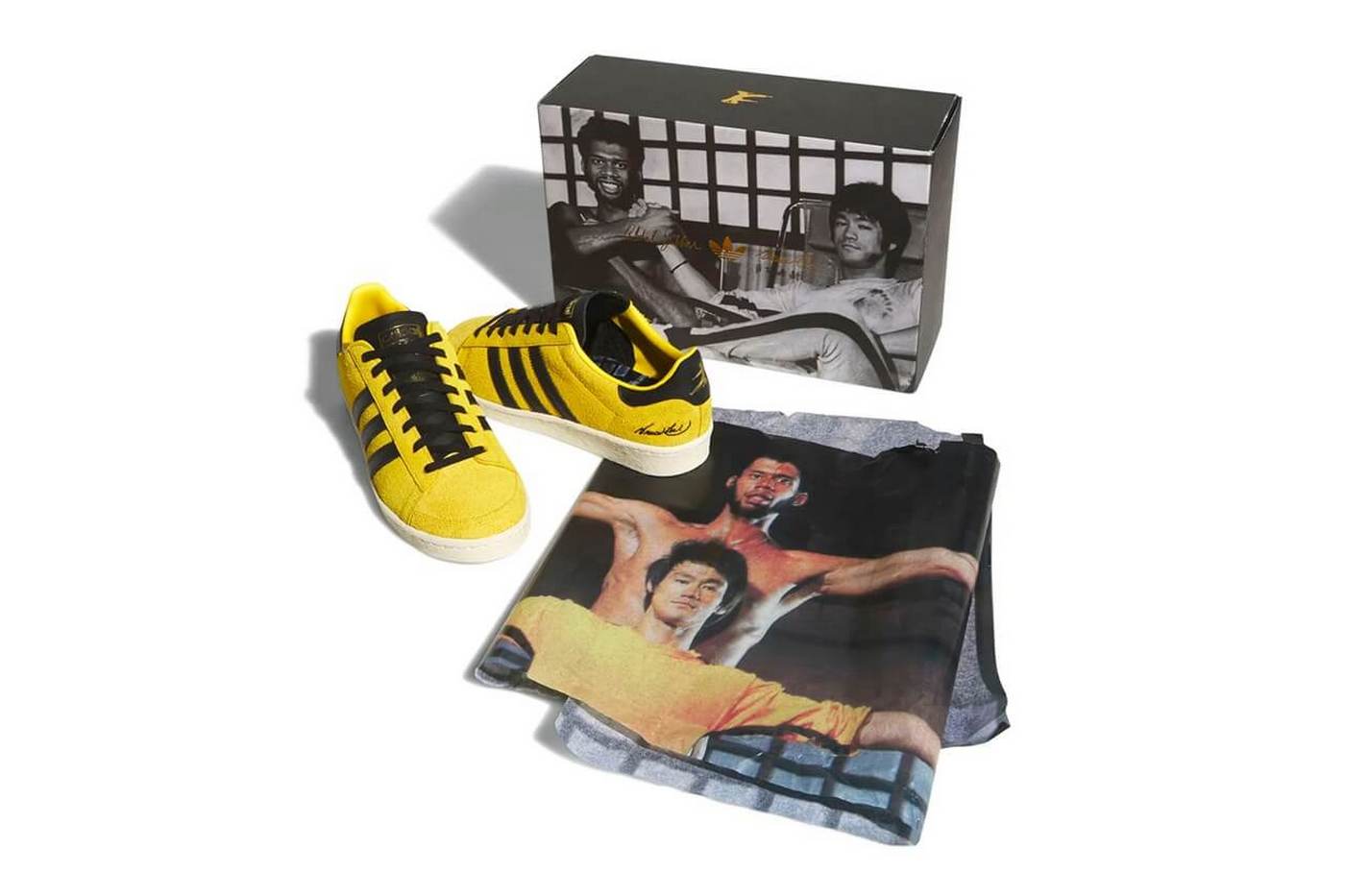 adidas Originals x Bruce Lee Jabbar Lo „Game of Death“ - Utility Yellow / Core Black / Cream White - JR1597