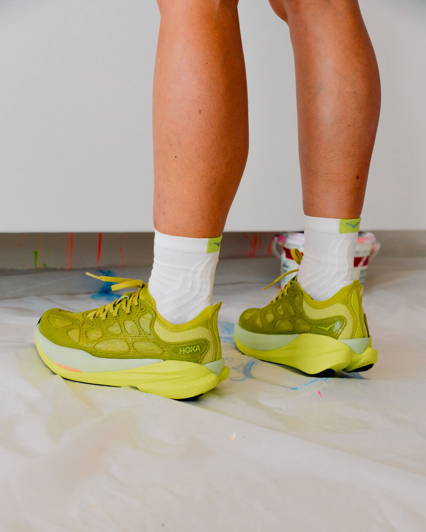 HOKA Mach X Caged - Pea Green / Hoka Citrus - 1168932-PNH