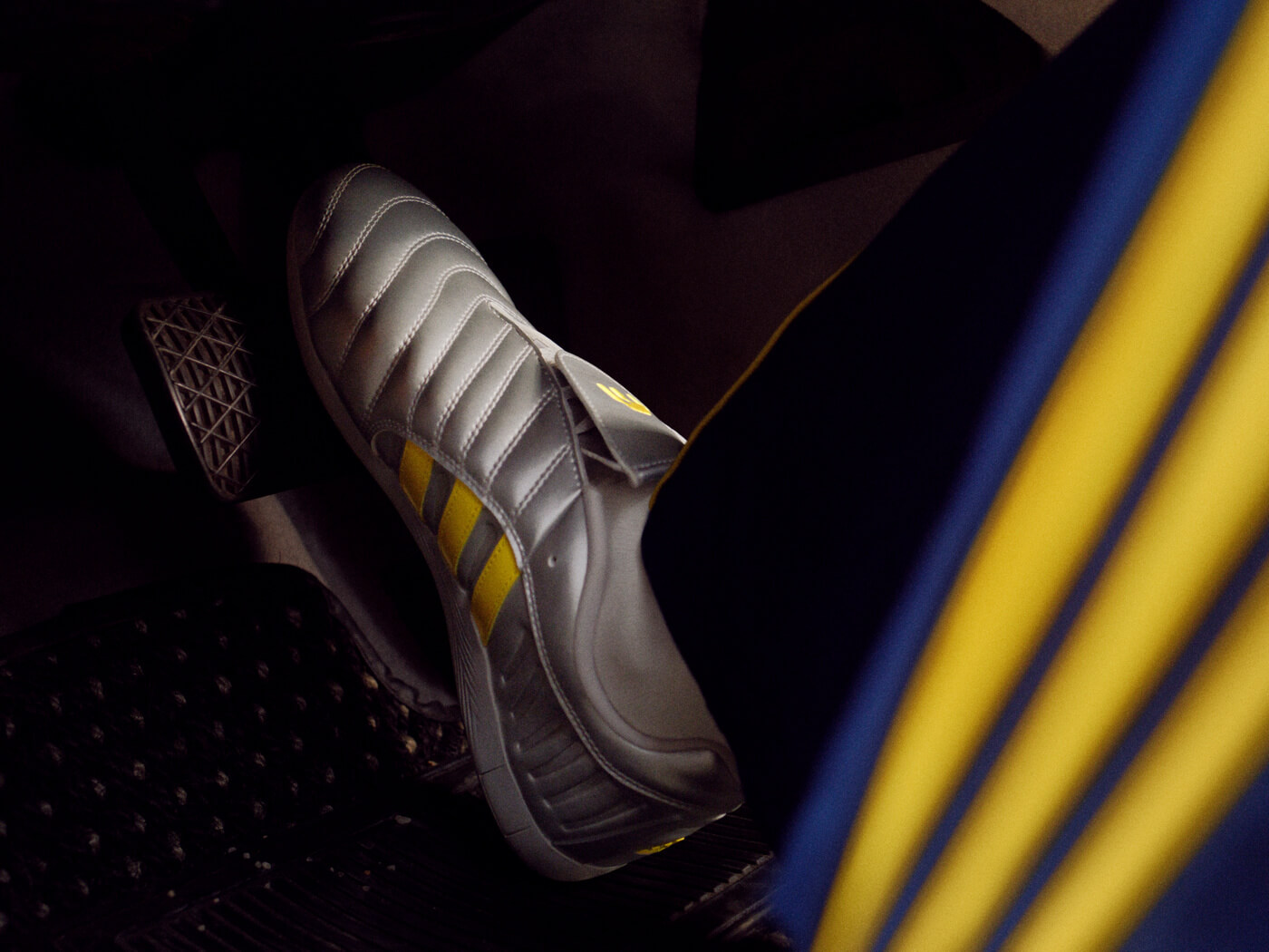 adidas Originals x Miaou Elite Mei - Silver Metallic / Collegiate Navy / Hazy Yellow - HP7196