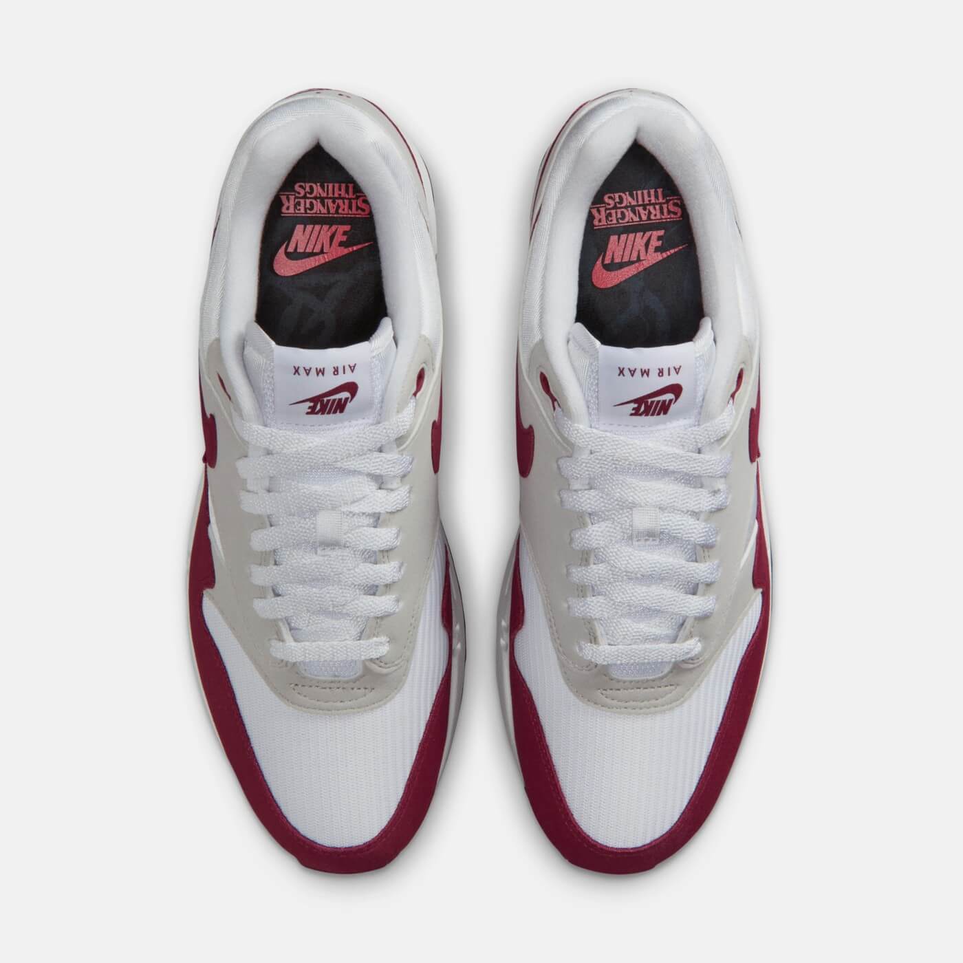Nike x Stranger Things Air Max 1 - White/Team Maroon/Neutral Grey/Black/Speed Red - IM3906-100