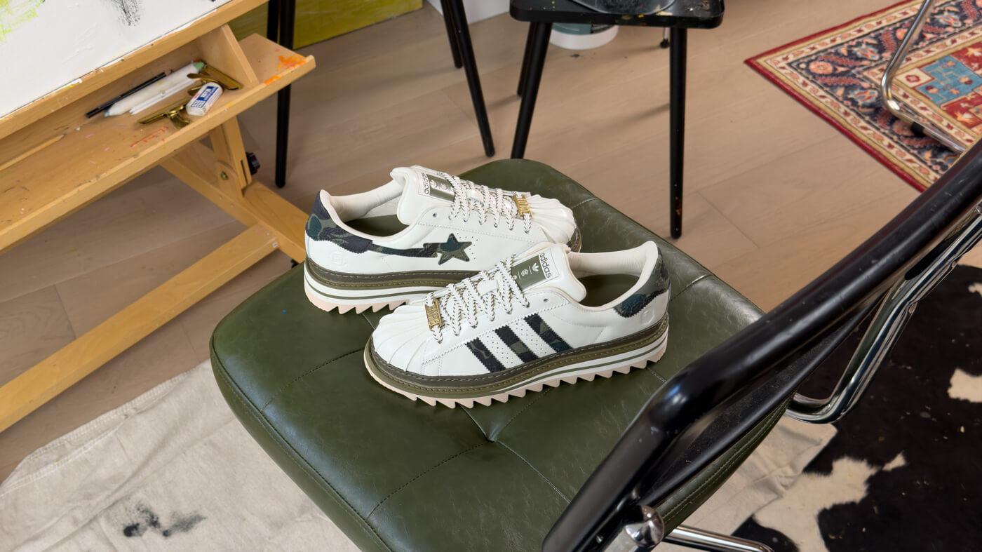 adidas Originals x CLOT by Edison Chen x BAPE Superstar - Off White/Branch/Olive Cargo - KJ1473