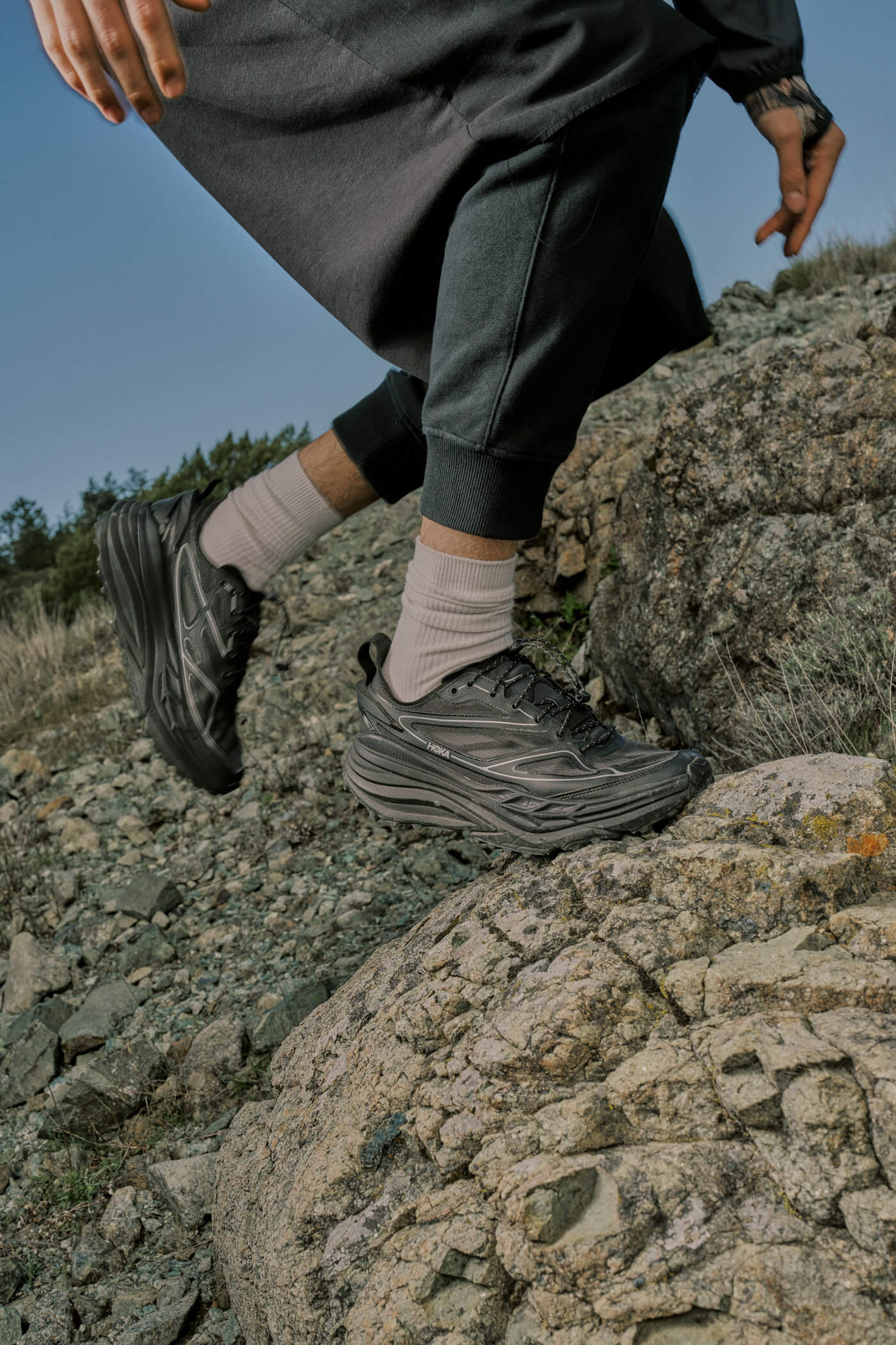 HOKA Stinson One7 - Black/Silver - 1168931-BKSV