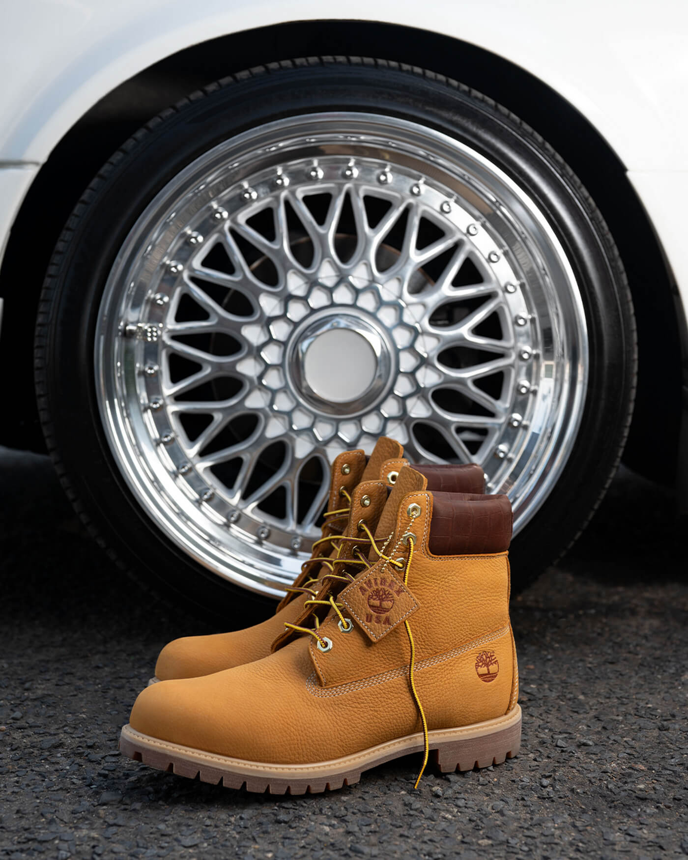 Timberland x Avirex Premium 6 Inch Lace Up Waterproof Boot - Wheat Nubuck - TB0A2P6WAI11