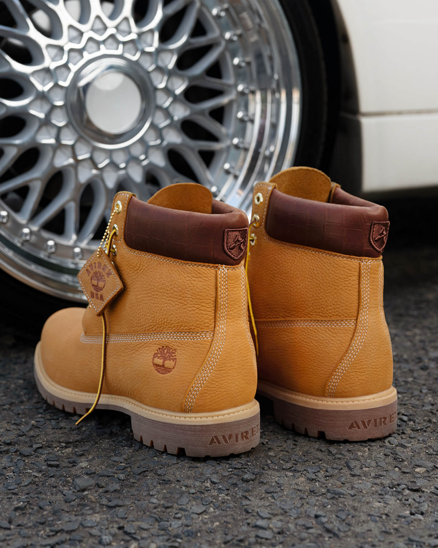 Timberland x Avirex Premium 6 Inch Lace Up Waterproof Boot - Wheat Nubuck - TB0A2P6WAI11