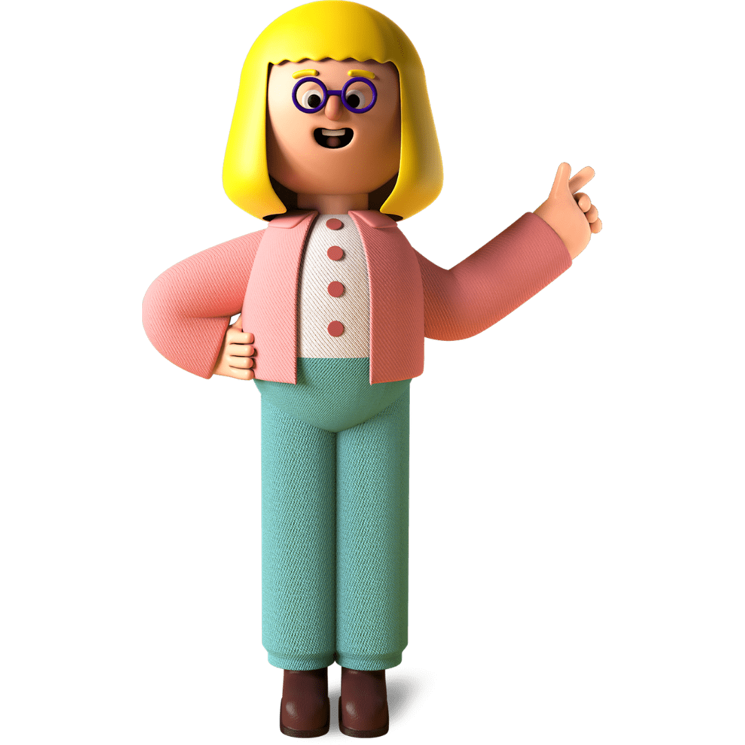 A Cute Girl with Yellow Hair