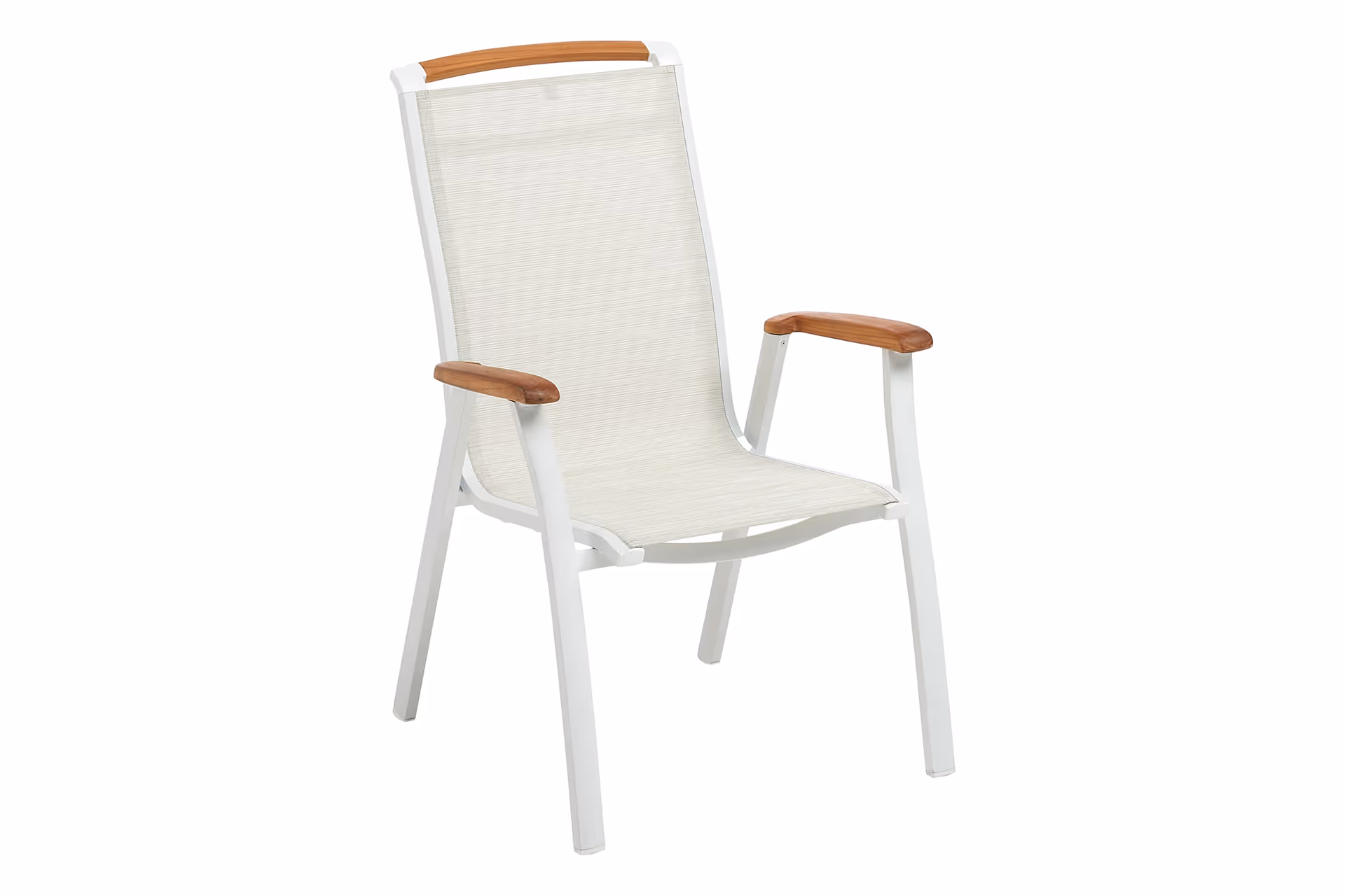 MEMPHIS / Stapelsessel / weiß matt/beige/natur / 0103502-5800