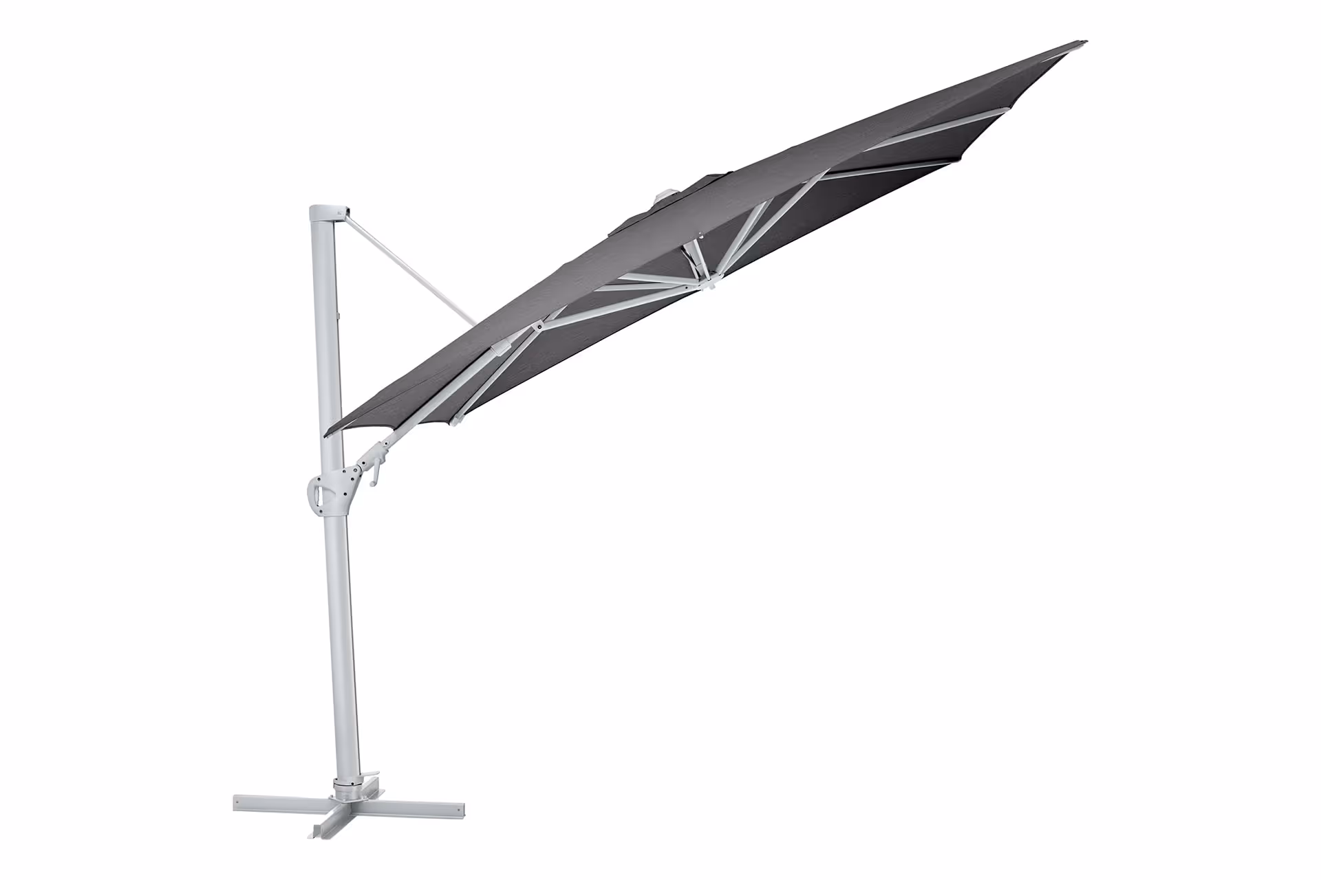 KETTLER Home&Garden – EASY SWING LX Ampelschirm, silber/anthrazit meliert