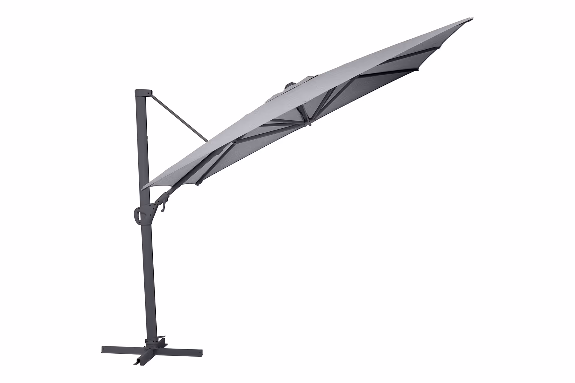 KETTLER Home&Garden – EASY SWING LX Ampelschirm, anthrazit matt/grau meliert