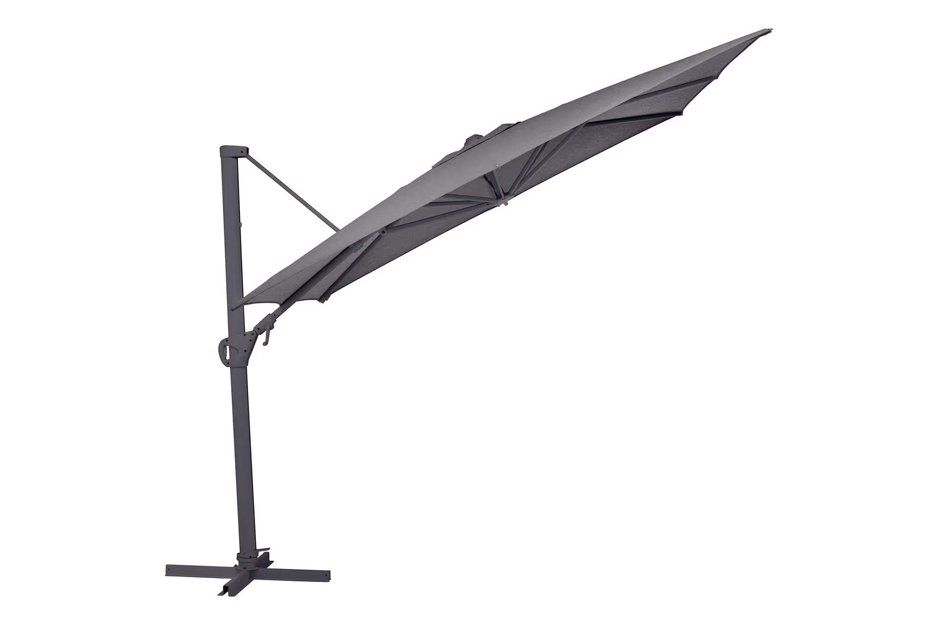 KETTLER Home&Garden – EASY SWING LX Ampelschirm, anthrazit matt/anthrazit meliert
