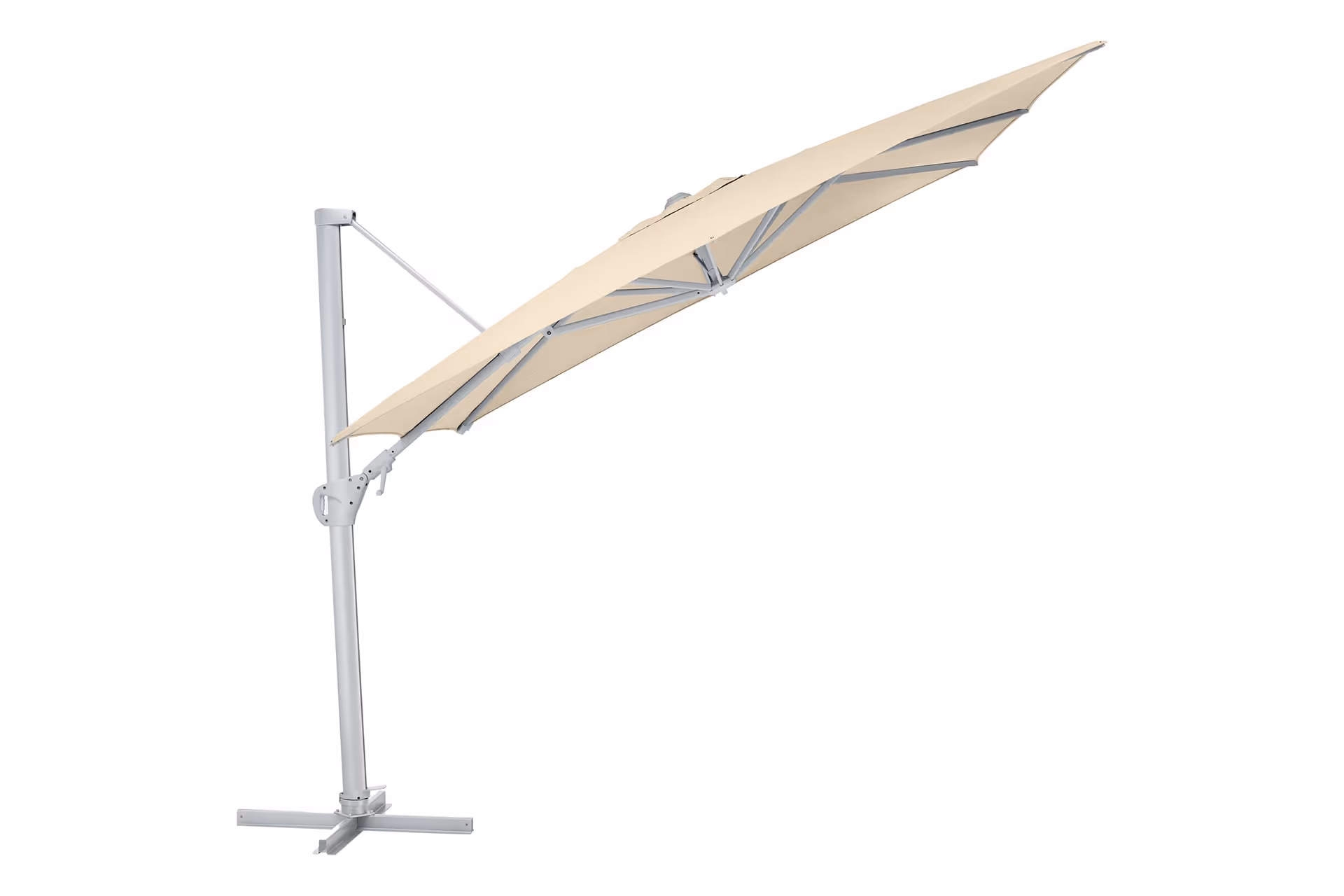 KETTLER Home&Garden – EASY SWING LX Ampelschirm, silber/natur
